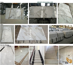 Castro White Polished Marble Slab for Projects,Kitchen&Bathroom, 1cm and 3cm Big Marble Slab
