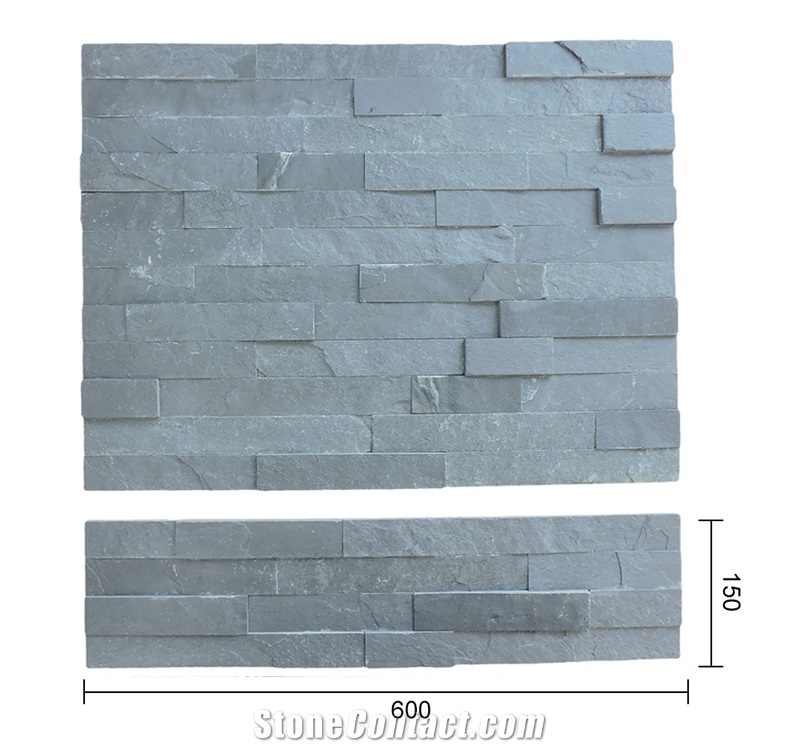 Black Slate Panels Natural Stone Wall Cladding