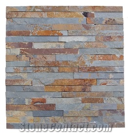 Multicolor Slate Panel Wall Cladding Natural Stone