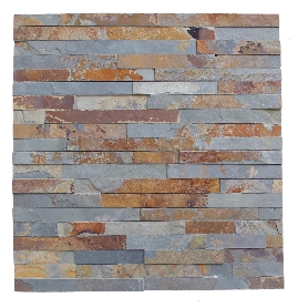 Multicolor Slate Panel Wall Cladding Natural Stone