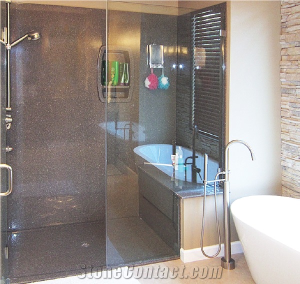Viatera Quartz Surface Bathroom Design, Viatera Quartz Surface Showers