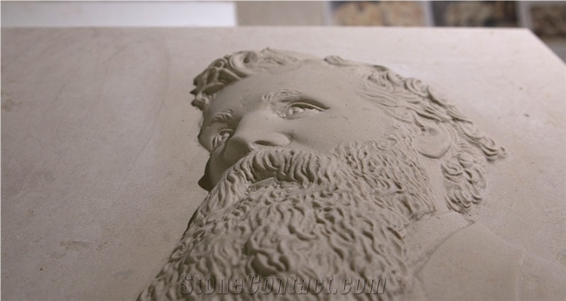 A Stone Relief Of John Muir for Alumni Park, in Production at Quarra Stone