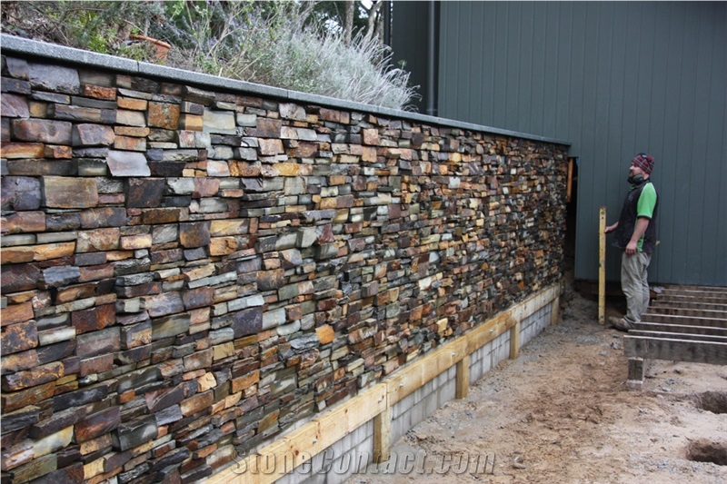 Pentablock 600mm X 150mm Stick on Ledge Stone Panels in Same Color Range