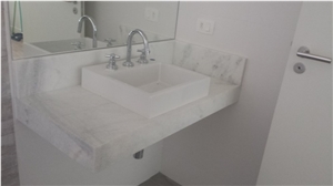Iceberg White Marble Bath Top