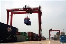 Loading and Unloading 60ton Quayside Rtg Container Gantry Crane
