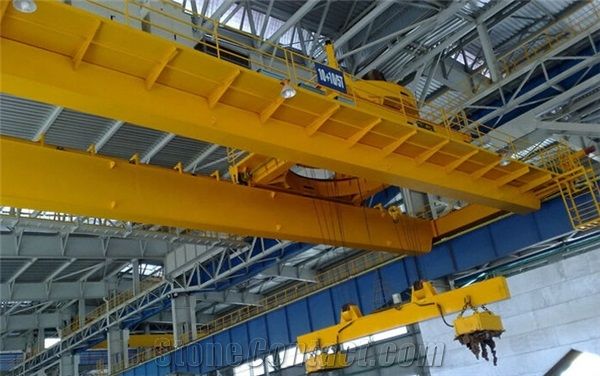 Slewing Telescopic Electromagnetic Overhead Crane with Carrier-Beam