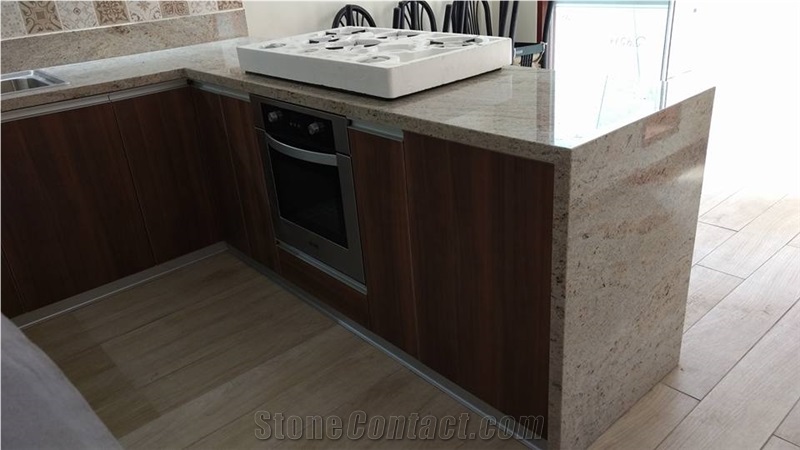 Marfil Cielo Granite Kitchen Countertop
