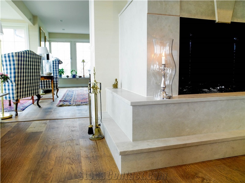 Soedervange Limestone Fireplace Design