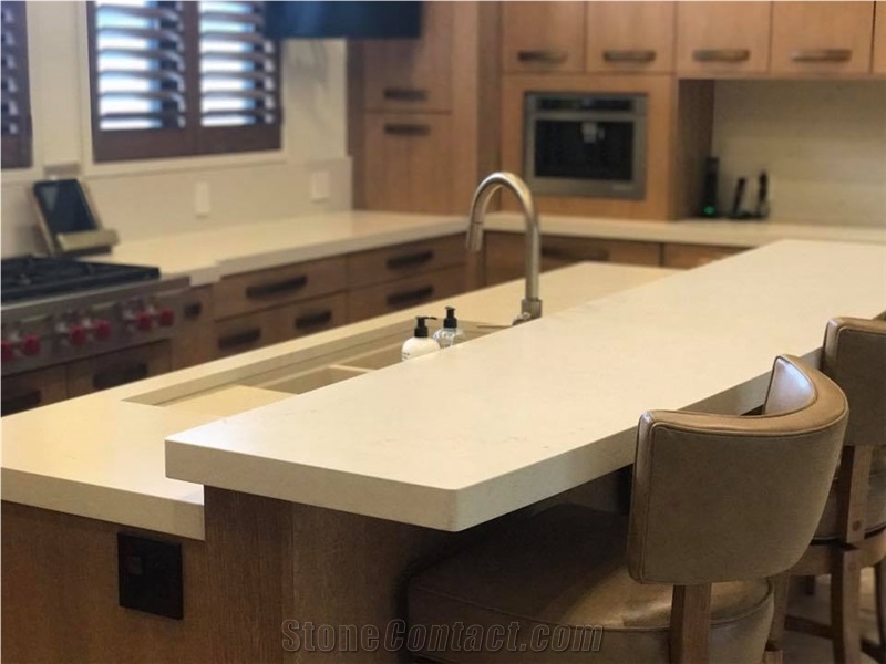 Quartz, Solid Surfaces Kitchen Countertop Project