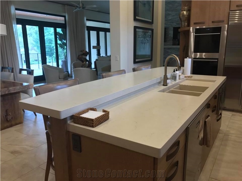Quartz, Solid Surfaces Kitchen Countertop Project