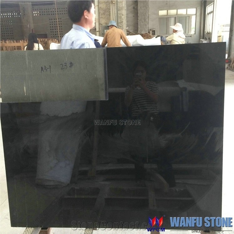 Cheapest Chinese Black Granite Slab Mongolian Black Granite