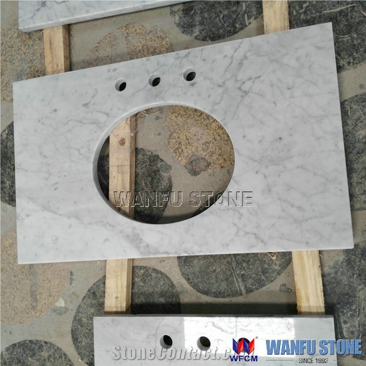 Good Quality Hot Sale Carrara White Marble Vanity Top