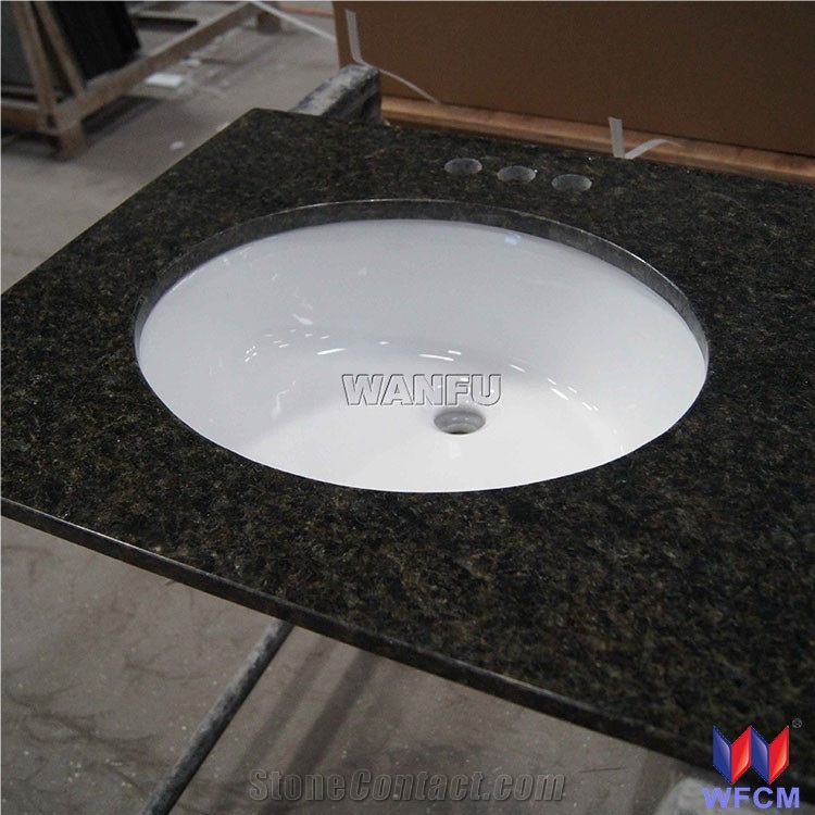 Uba Tuba Dark Green Granite Vanity Tops