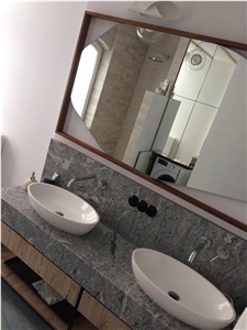 Viskont White Granite Commercial Bathroom Vanity Top