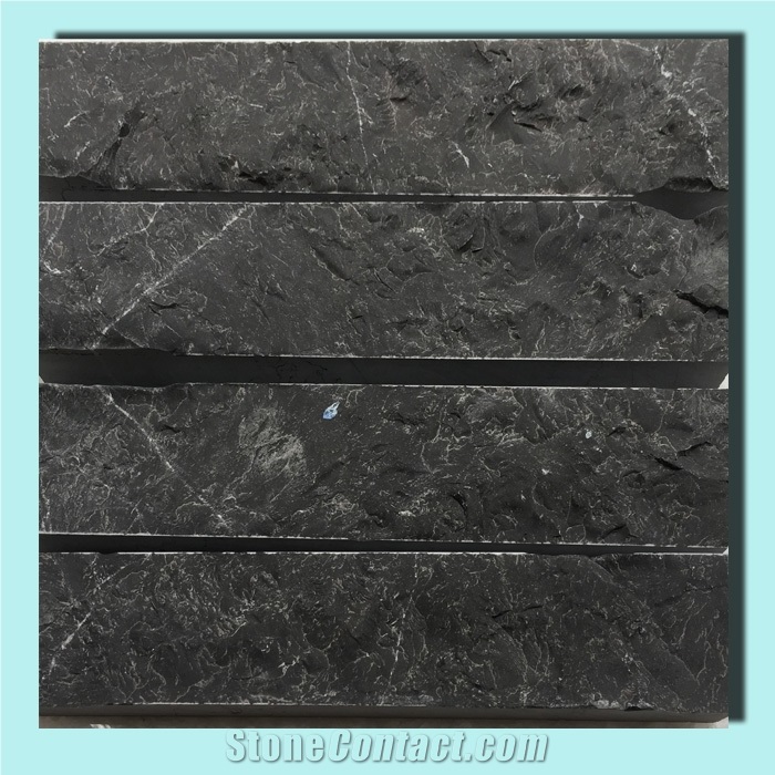 Black Marble Bush Hammered Tiles
