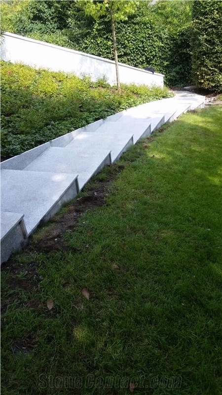 Creation Of a New Garden Staircase with Padang Crystal Granite