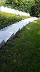 Creation Of a New Garden Staircase with Padang Crystal Granite