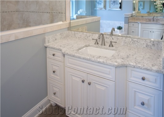 Aria Caesarstone Quarzt Bathroom Vanity, Bathroom Vanity Countertops With Sink Canada