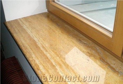 Gold Travertine Honed-Filled-Polished Window Sills