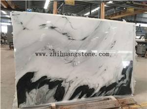 Good Quality Polished 1.8cm Thickness Panda White Marble Tiles & Slabs