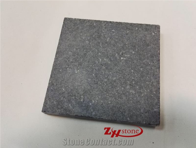 Own Quarry Cheap Price Sandblasted Black Galaxy/ Spark Black/ Star Black Granite Tiles/ Slabs/ Cut to Size/ Skirting