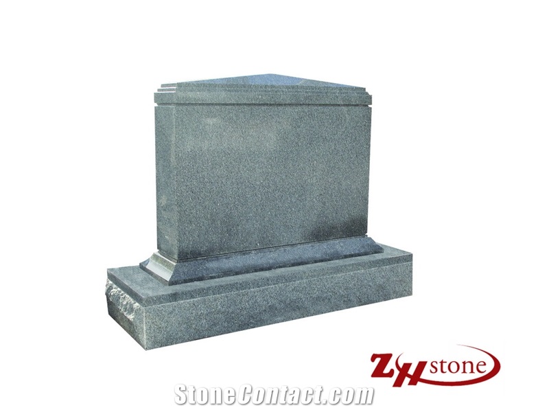 Western Style Polished Traditional Serp Top Butterfly Blue/ Blue Hawaii Granite Double Upright Monument