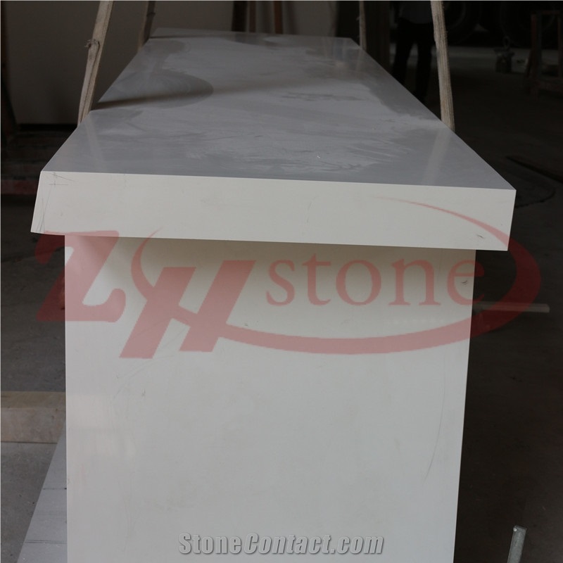 White Quartz Table Top Design Artificial Pure White Quartz Slab White
