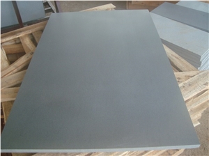 Andesite Honed Tiles & Slabs ,Lava Stone Slabs for Wall Floor,Hainan Black Basalt Sawn 400 Grit Tiles, Sawn 400 Grit with Cats Paws Tiles