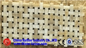 Beige Marble Mosaic, Marble Mosaic Tiles, Cheap Marble Tile, Hot Mosaics,Polished Mosaic,Linear Strips Mosaic,Wall Mosaic
