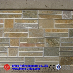 Bevelled Golden Quartzite Culture Stone,Wall Cladding,Stone Wall Decor,Feature Wall,Exposed Wall Stone