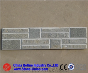 Bevelled Grey Slate Stacked Wall Stone,Wall Cladding,Stone Wall Decor,Feature Wall,Exposed Wall Stone