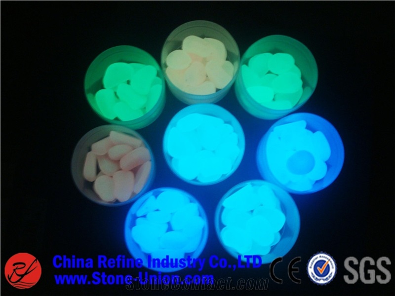 Blue Glow Pebble & Cobbles for Decoration,Glow Pigment Stone, Luminous Pebbles