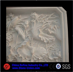 Carving Flower White Marble Wall Relief, White Marble Wall Reliefs,Engravings,Relieve,Wall Reliefs,Relievos,Relief Design,Relief Carving
