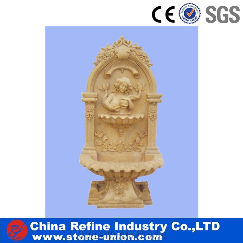 Cheap Natural Stone Water Fountain,Sculptured Handcarved Exterior Fountains for Garden Decoration,Irregular Shape Customized Foutains Building