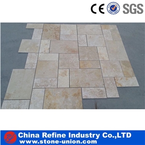 Designed Medium White Travertine Colorful Tiles & Travertine Tiles Pattern, Travertine Floor Tiles,China White Travertine ,Travertine Paver Stone