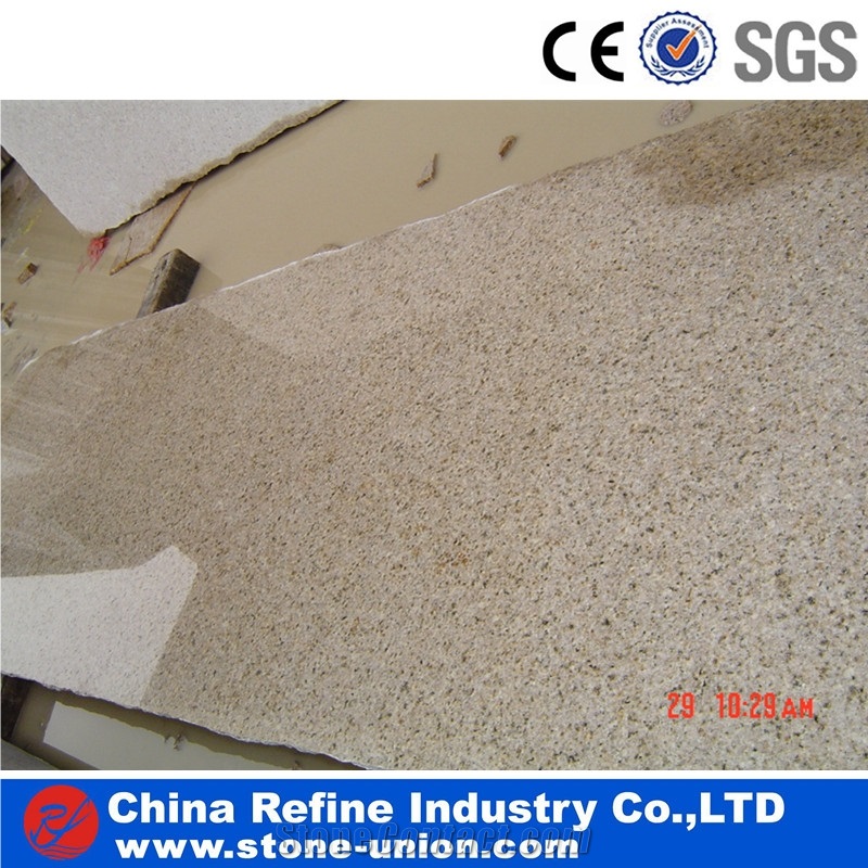 Gold Granite,Rusty Yellow Beige G682, G350, Shandong Yellow Rusty Granite Flamed Slabs Tiles Paving, Wall Cladding Covering, Landscaping Building