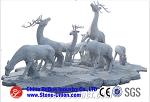 Granite Statue Of Animal, Grey Granite Statues,Animal Sculptures,Garden Sculptures,Statues,Handcarved Sculptures