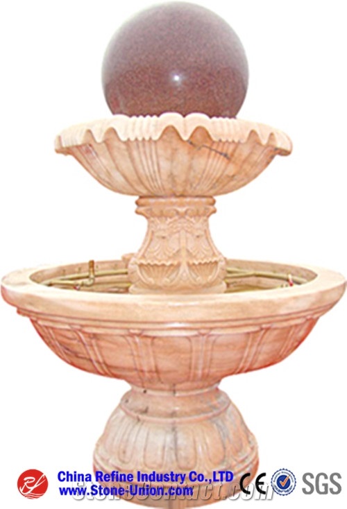 Green Nature Marble Ball Fountains,China Green Onyx Fountains, Water Features