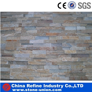 Grey Quartzite, Wall Panel,Quartzite Stacked Stone Wall Cladding Panel Ledge Stone Split Face Tile Landscaping Interior & Exterior Culture Stone