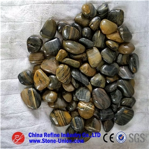 High Polished Striped Pebbles, Tiger Skin Vein Cobbles & Cobbles Stone for Sale, Pebble Stone Wholesale, River Stone