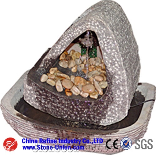 Natural Carved Fountain,Lilac Granite Fountain for Outdoor Decoration,Red Granite Fountains