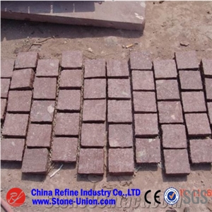 Natural Quartzite Paving Stone,Cobble Stone,Cube Stone,Paving Sets,Floor Covering,Courtyard Road Pavers