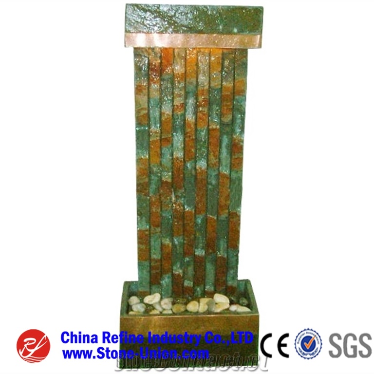 Outdoor Carved Cheap Wholesale Indoor Slate Water Fountains,Water Features,Sculptured Fountains,Rolling Sphere Fountains