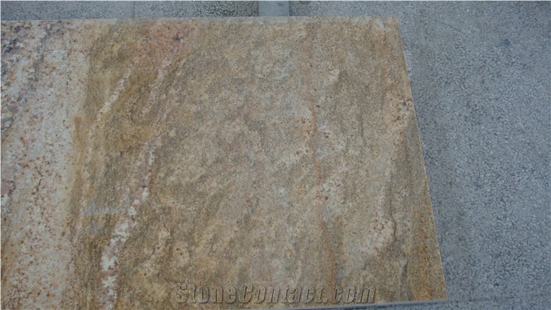 Own Factory Lowest Price Imperial Gold Dust Granite Slabs & Tiles & Cut-To-Size,India Yellow Granite,,Golden King Granite,Gold Granite,Brown Granite