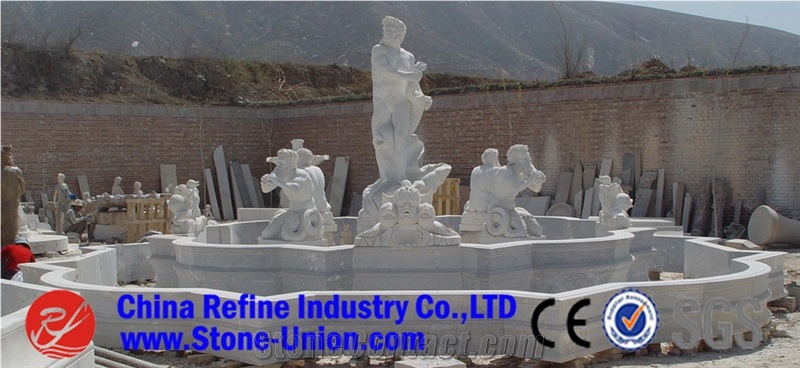 Pink Marble Wall Mounted Fountain,Garden Fountain Sculpture Fountain, Pink Marble Garden Fountain