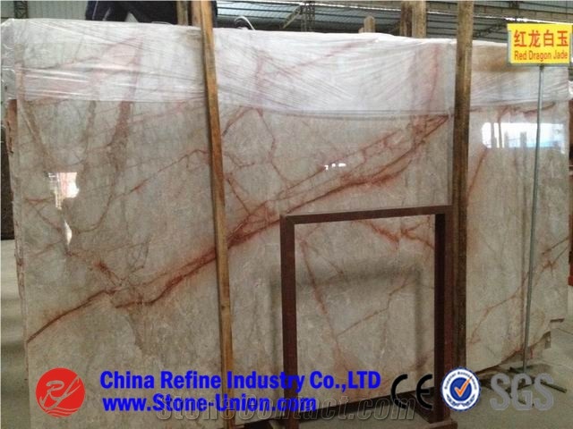 Red Dragon Onyx,Red Dragon Jade Onyx,Red Dragon Jade,White to Golden Beige with Reddish Veins Onyx for Construction Stone, Countertops
