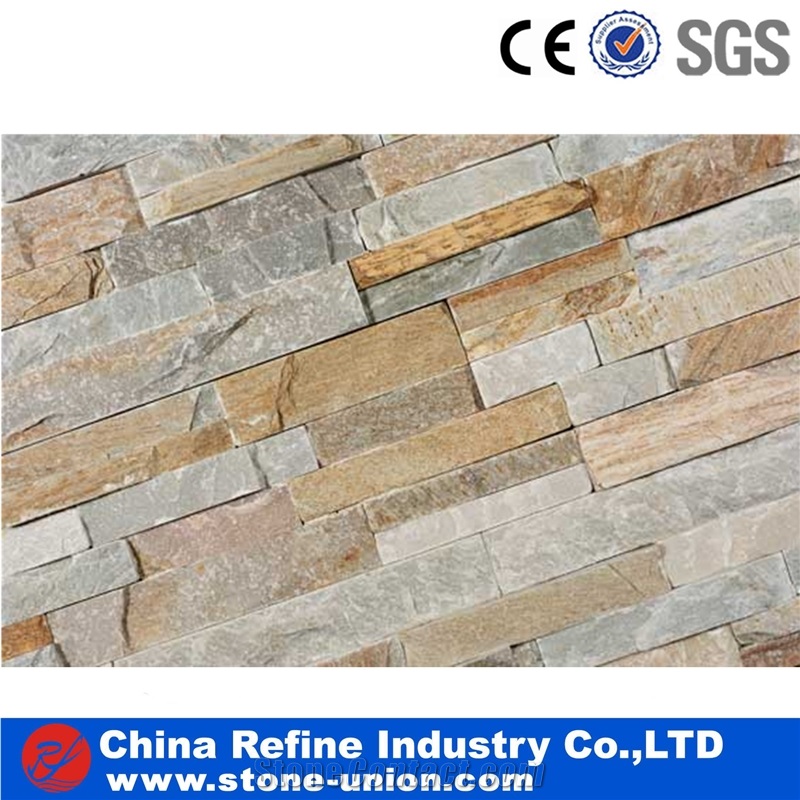 Rough Grey Slate Wall Panels,Stacking Stone, Quartzite Cultured Stone For Wall Cladding, Stacked Stone Veneer, Thin Stone Veneer,Stack Stone
