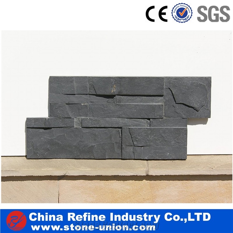 Rough Grey Slate Wall Panels,Stacking Stone, Quartzite Cultured Stone For Wall Cladding, Stacked Stone Veneer, Thin Stone Veneer,Stack Stone