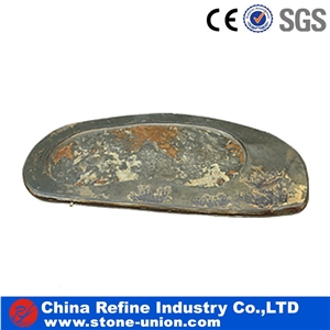 Slate Classical Tea Plates,Chinese Eastern Trays and Plates,Dishes,Pestles,Slate Boards for Tea
