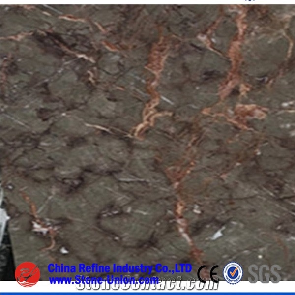 Spider-Man Marble Slabs & Tiles, China Brown Marble for Counter Tops and Bars, Interior Wall Panels, Water Walls